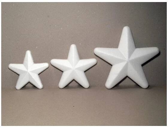 Polystyrenová hvězdička 15 cm