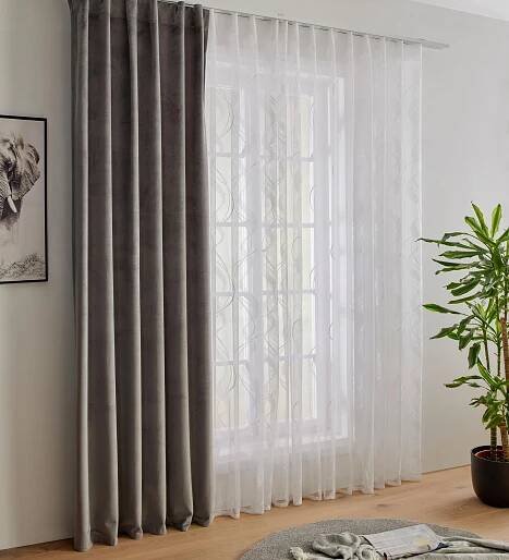 KUSOVÁ ZÁCLONA WAVE STORE 3 - bílá, textil (300/245cm) - Modern Living