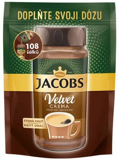 Instantní káva Jacobs - Velvet Crema, refil, 180 g
