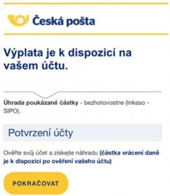 Aktuální podvodné e-maily - Česká pošta