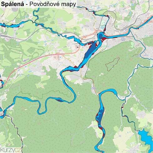 Spálená - mapy | Kurzy.cz