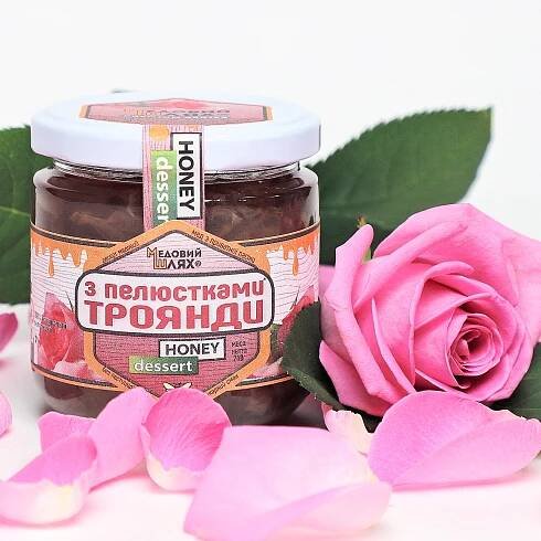 Honey dessert with rose petals 240 g