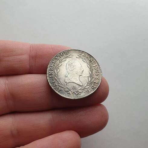 Stříbrný 20 Krejcar František II. 1814 A +++PĚKNÝ KUS+++ - Numismatika