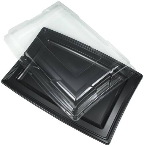 Plastový podnos PS hranatý 360x253x10 mm černý | ECOFOL - obaly, hygiena… 