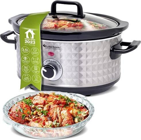 Pomalý hrnec TurboTronic 3,5litrový pomalý hrnec s funkcí opékání a udržování teploty