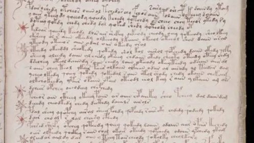 Voynichuv (vojničův) rukopis - ukázka rukopisu