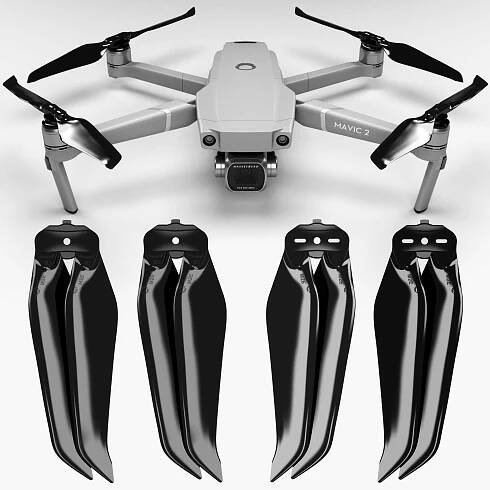 Tišší lesklé vrtule stealth AIRSCREW pro DJI Mavic 2 PRO a ZOOM 1