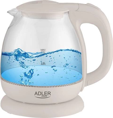 Adler AD 1283 skleněná konvice - béžová