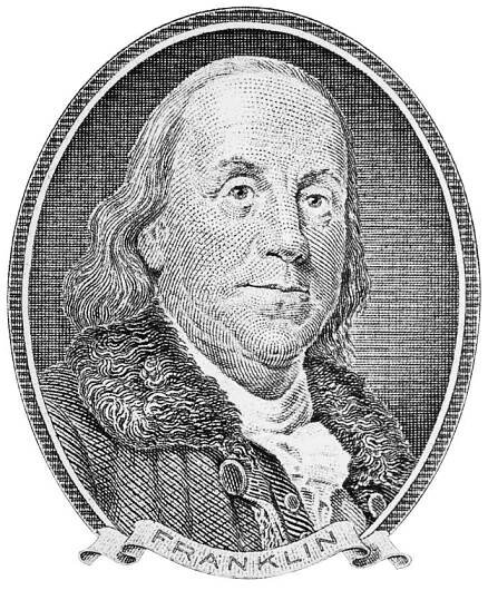 Benjamin Franklin stock photo