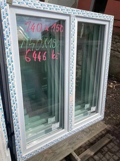 Prodám plastové okno 140x150 dvoukřídlé - Teplice