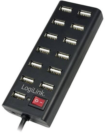 LogiLink UA0126 13 portů USB 2.0 hub černá