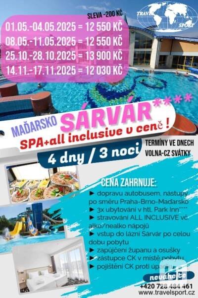 SÁRVÁR all inclusive+bus - MAĎARSKÉ LÁZNĚ 2025 - foto 1