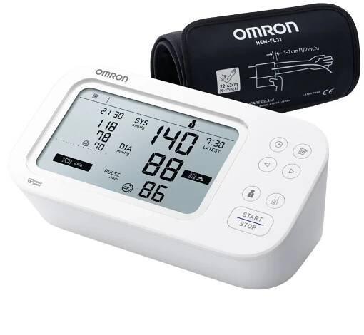 Tonometr OMRON M6 Comfort pažní+zdroj - skladem