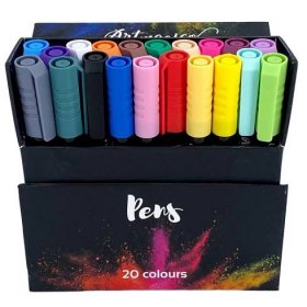 Akrylové popisovače Artmagico brush pens základní barvy (20ks)