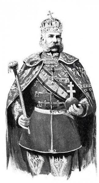 františek josef i. habsburský uherským králem - franz josef stock ilustrace