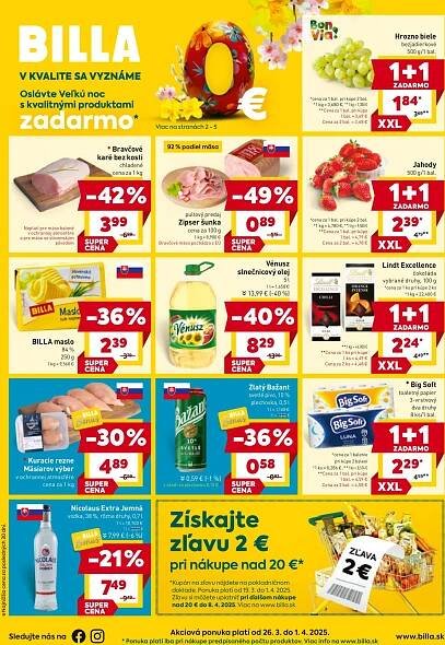 Leták Billa - Billa od 26.03. do 01.04. - strana 1