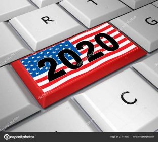 Download - 2020 Election Us Presidential Vote For Candidates. United States Political Referendum Campaign - 3d Illustration — Stock Image