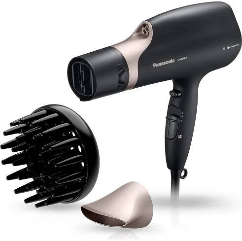 Panasonic EH-NA67 vysoušeč vlasů s technologií nanoe (2000 W, 3 rychlosti, 4 teploty, 3 krytky, tryska pro rychlé schnutí), černá a růžová - Značkový obchod Panasonic