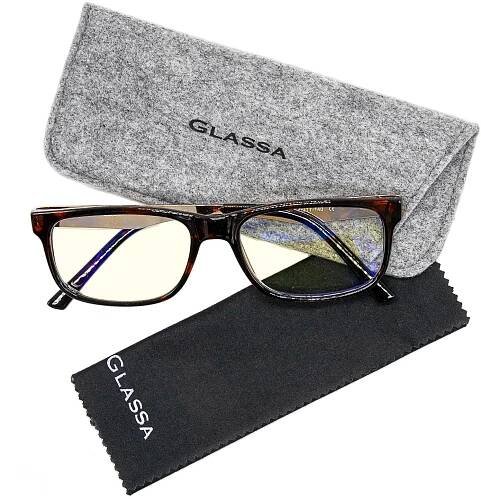 GLASSA, Blue Light Blocking Glasses PCG 02, +0,50 dio, hnědo zlaté