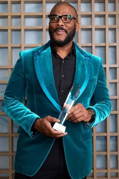 Tyler Perry poses in the IMDb Exclusive Portrait Studio at The Critics Choice Association 7th Annual Celebration of Black Cinema & Television at Fairmont Century Plaza on December 09, 2024 in Los Angeles, California. 