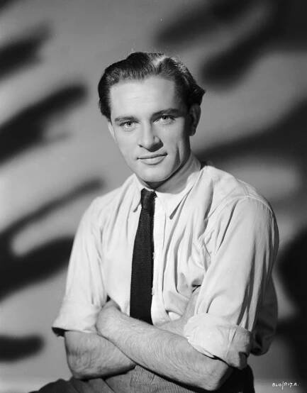 Black and white portrait of Richard Burton.
