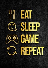 Plakát, obraz Eat Sleep Game Repeat | Dárky a merch | Posters.cz