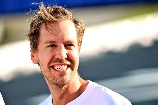 Sebastian Vettel smiling in Sao Paulo
