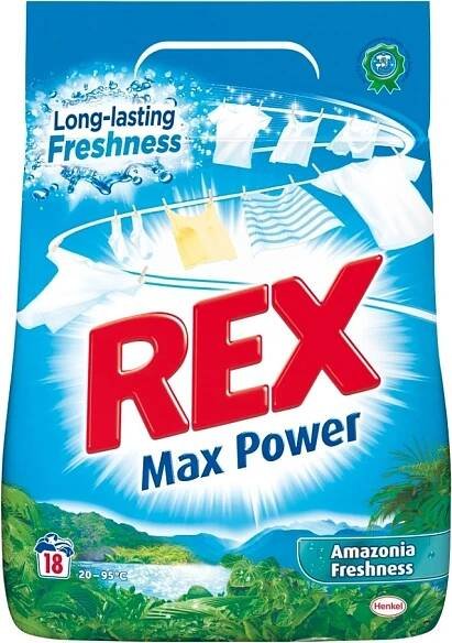 Rex Max Power Amazonia Freshness prací prášek na bílé i barevné prádlo 18 PD 1,17 kg