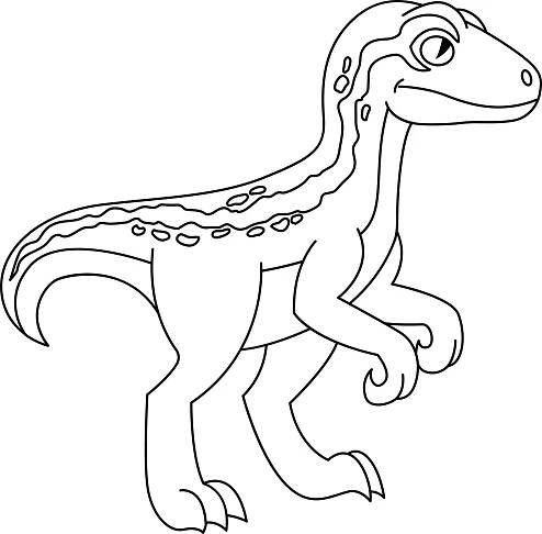 Velociraptor Printable Template | Vystřihovánky pro děti k vytisknutí zdarma