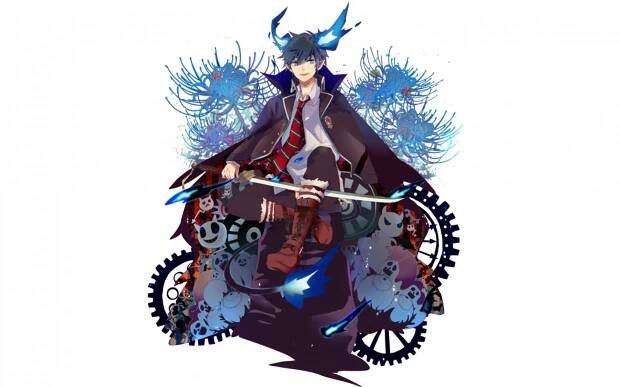 "Rin Okumura Preparing to Battle Demons" Wallpaper