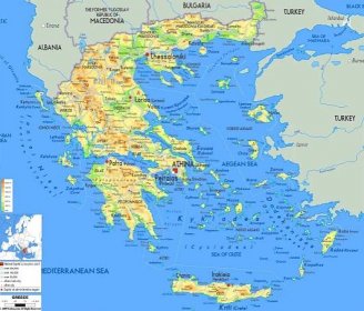Mapa řecké ostrovy - řecké ostrovy mapa (Jižní Evropa - Evropa)