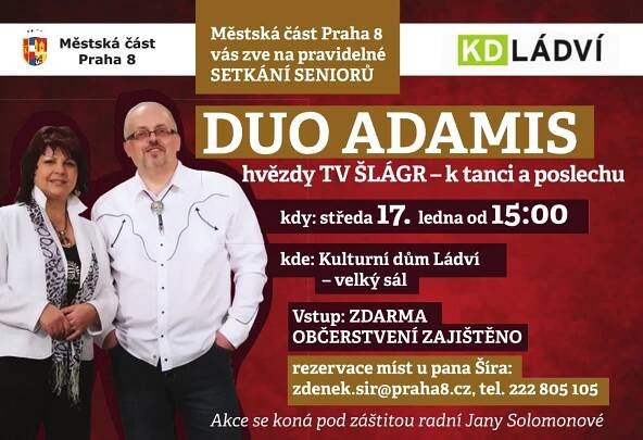 Setkání seniorů Duo Adamis, 17. ledna 2018, KD Krakov