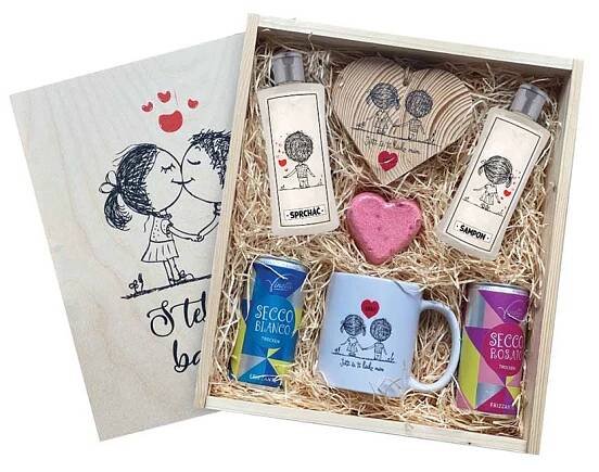 Bohemia Gifts Dárkový box pro zamilované S tebou mě baví svět