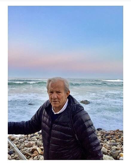 Old man on beach