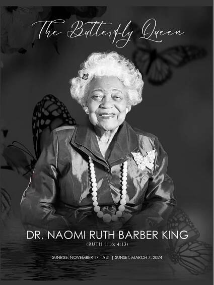 Naomi Ruth Barber King: Flown but not forgotten