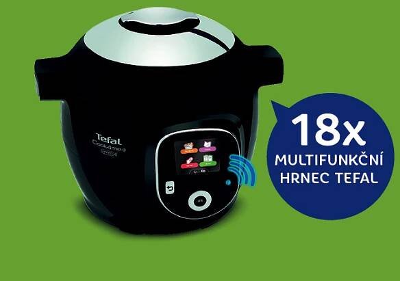 Do soutěže je vloženo celkem 18 elektrických hrnců Tefal Cook4Me+ Connect CY855830  v černém provedení. 