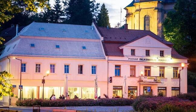 Brewery Falkenštejn in the centre of Krásná Lípa