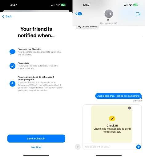 How to use Check In on iOS 17 - 4