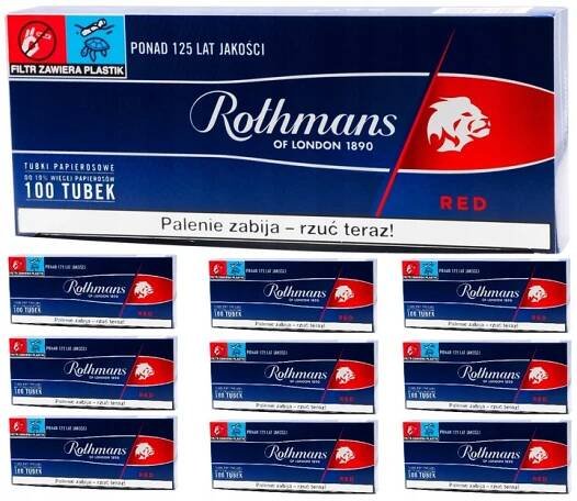 Cigaretové gilzy ROTHMANS RED 100ksX10