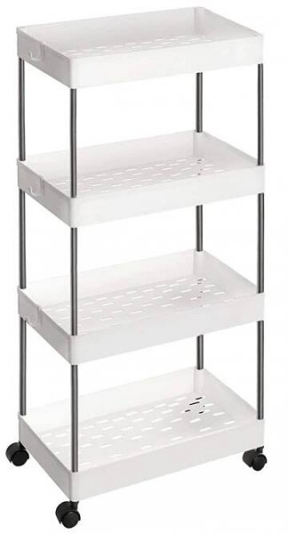 SONGMICS Pojízdný vozík 22 x 86 x 40 cm bílý