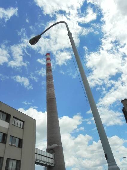 Fotografie - Komín výtopny Staré Brno. - 09.07.2022