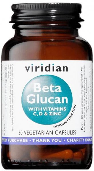 Viridian - Beta Glucan with Vitamins C, D and Zinc