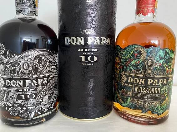 Don Papa 10y 43% & Masskara 40% 2×0,7l | Rums.cz