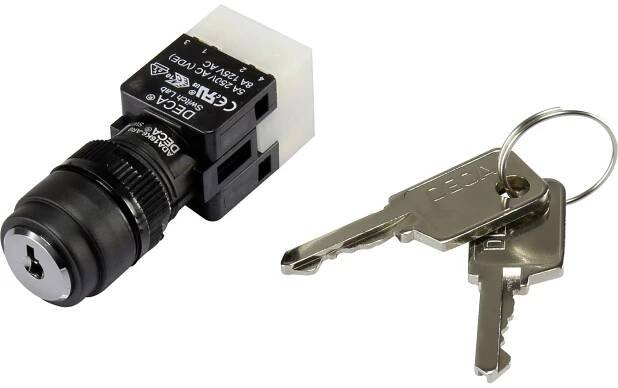 DECA 1384380 ADA16K6-AR0-CA klíčový spínač 250 V/AC 5 A 1x vyp/zap 1 x 90 ° IP65 1 ks