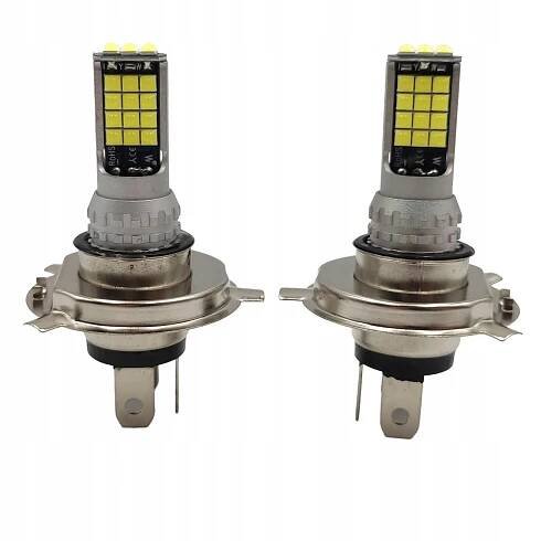 2× LED AUTOŽÁROVKA H4 12V, 30 SMD LED, BÍLÁ 6000K, 1ks