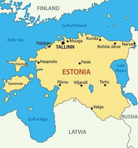 Estonská republika - vektorové mapy — Ilustrace