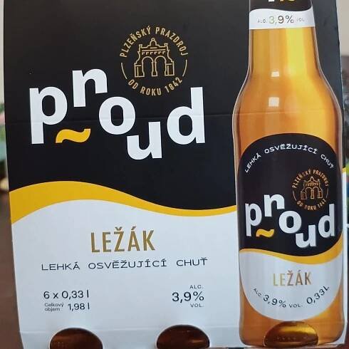 Proud ležák 3,9% Plzeňský Prazdroj