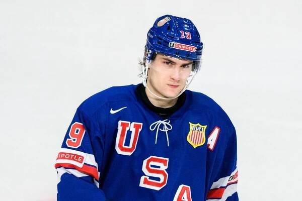 Američan Cutter Gauthier je lídr celého bodování MS v hokeji U20 2024