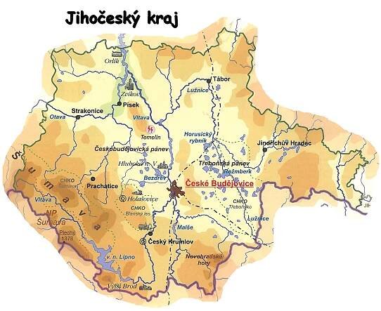 Krajské město České Budějovice - popis města 