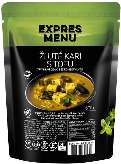 Žluté kari s tofu
